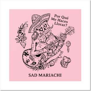 Sad Mariachi Mexico Posters and Art